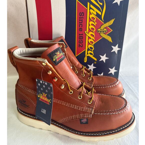 Thorogood Other - Thorogood Work Boots American Heritage 6" Mens 11EE Steel Toe Tobacco 804-4200